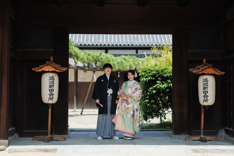 2着目は色打掛で古民家へ