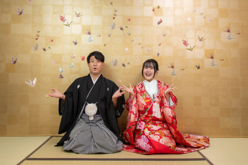 折り鶴が舞う瞬間