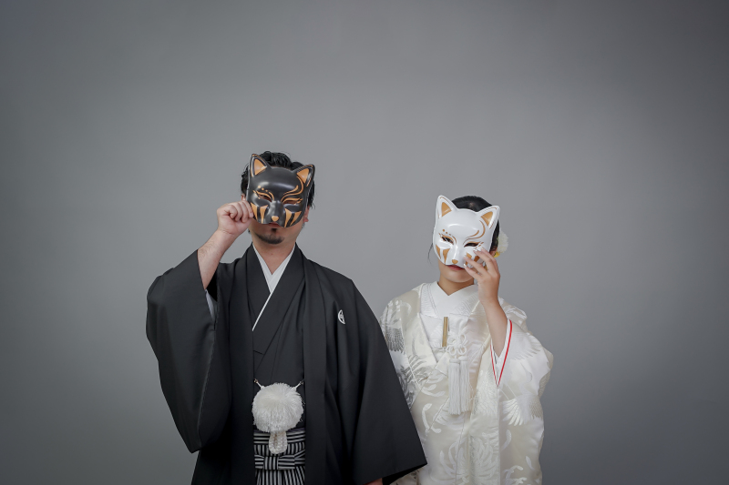 狐の仮面と