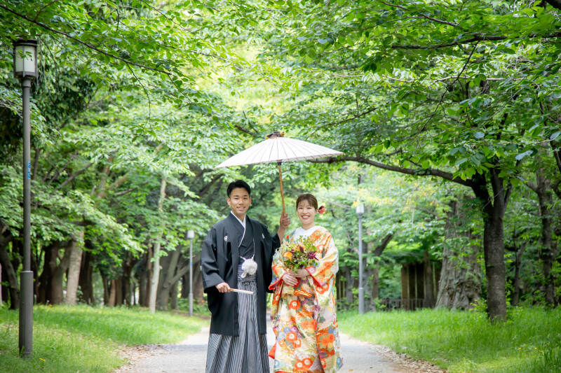 新緑の並木道