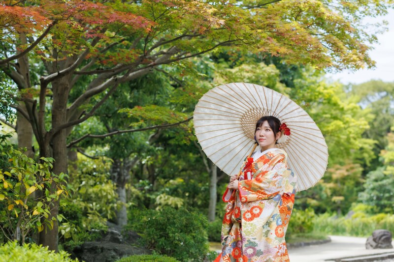 和傘とともに