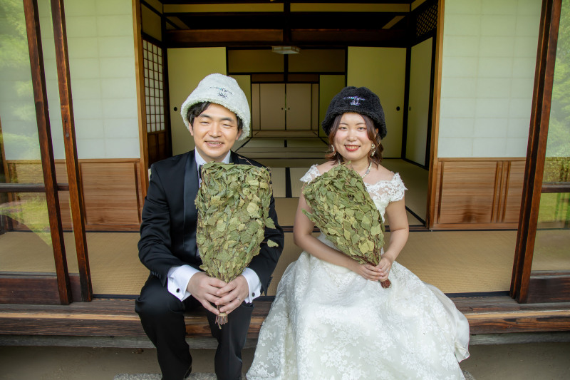 遊び心あふれる記念撮影
