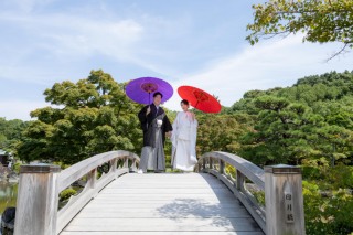 スタジオと大仙公園で残す和装撮影