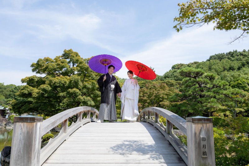 スタジオと大仙公園で残す和装撮影