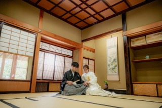 限定【庭園＆お茶室】プラン【色打掛＆白無垢】