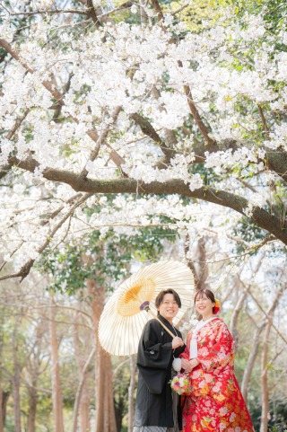 華雅苑 大阪店_PICKUP！大阪城の和装【桜】撮影