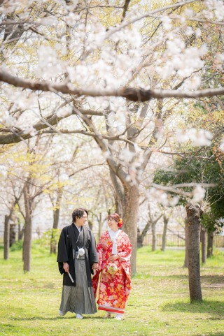 華雅苑 大阪店_PICKUP！大阪城の和装【桜】撮影