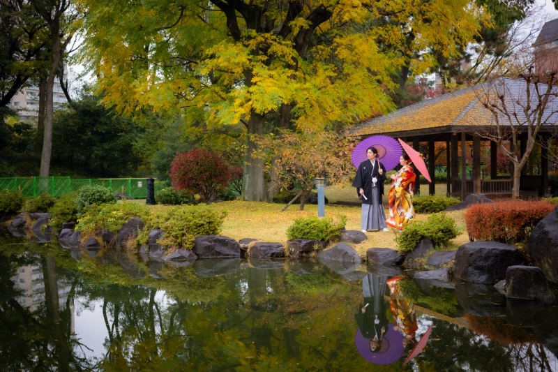 華雅苑 大阪店_庭園で撮影できる