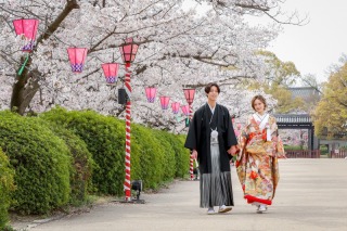 華雅苑 大阪店_PICKUP！大阪城の和装【桜】撮影