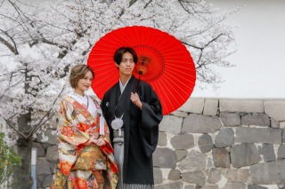 華雅苑 大阪店_PICKUP！大阪城の和装【桜】撮影