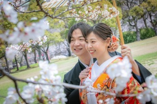 華雅苑 大阪店_PICKUP！大阪城の和装【桜】撮影