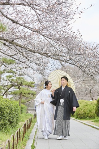 華雅苑 大阪店_PICKUP！大阪城の和装【桜】撮影