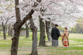 華雅苑 大阪店_PICKUP！大阪城の和装【桜】撮影