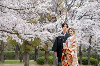 華雅苑 大阪店_PICKUP！大阪城の和装【桜】撮影