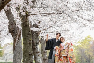 華雅苑 大阪店_PICKUP！大阪城の和装【桜】撮影