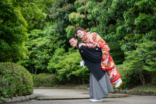 かわいくおんぶも撮影します