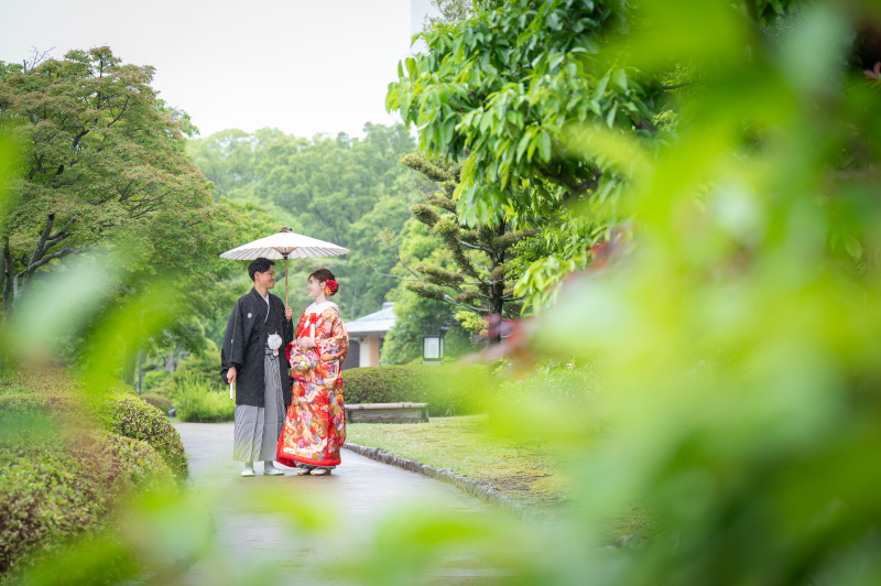 二人でお散歩中の撮影も