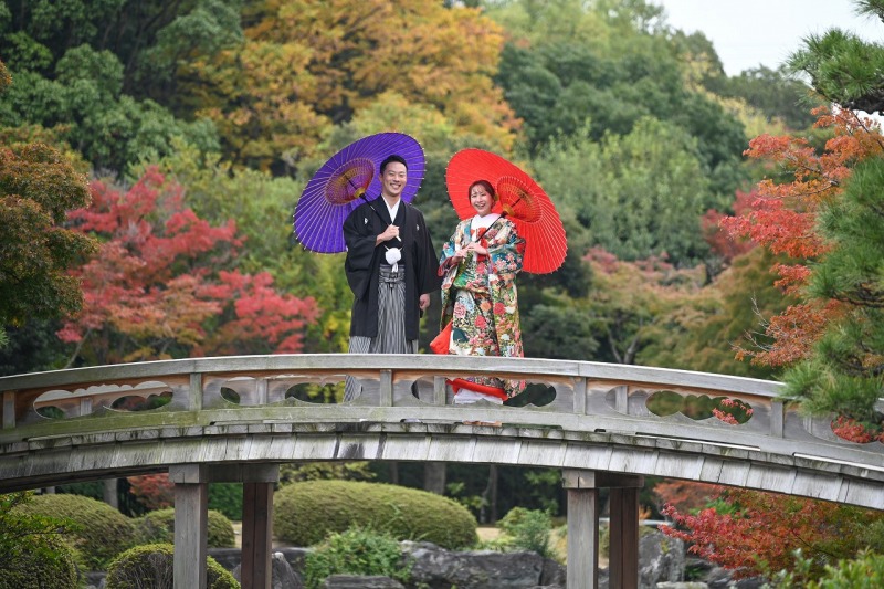 紅葉プラン【和装&洋装】【庭園&中之島公会堂のロケ2か所】【特典2つ付き!】|写真200カット175,000円
