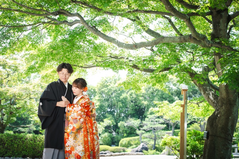 イチ押し!11/25迄の撮影★衣裳2着着て【大仙公園日本庭園とスタジオで撮影】ロケ付スタジオ弐点プラン・データ150枚付