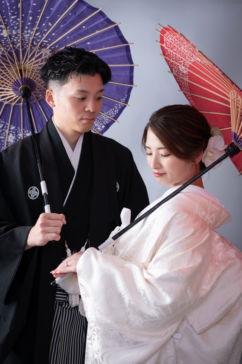 スタジオプラン★お好きな和装を2着着てスタジオで撮影♪衣裳(差額無し)・美容・撮影データ込