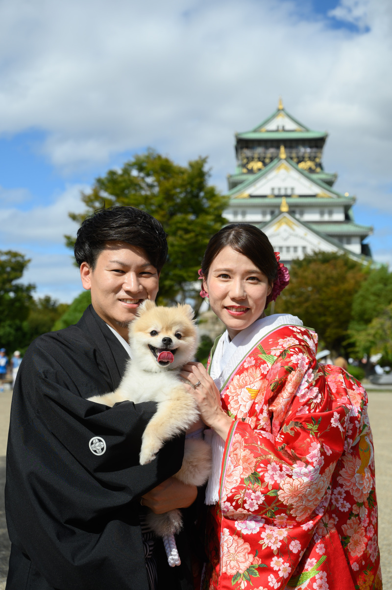 早割先着20組様12/1~1/31 で撮影 大阪城公園で撮影する和装壱点プラン衣裳1着(差額無し)・撮影データ100枚付