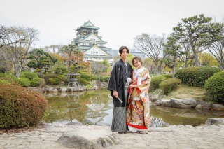【直前割】3月25日までの撮影【新婦白無垢＆色打掛】　大阪城公園＆スタジオで撮影（差額無し）・撮影データ200枚付
