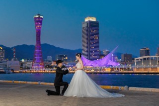 5月末まで期間限定　洋装神戸ハーバーランド&times;和装スタジオ　100カット付き108,000円｜衣装差額なし