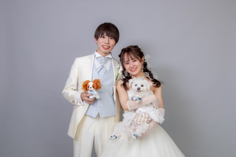 【洋装1着】スタジオプラン★一周年記念!お好きな洋装で撮影♪お二人の衣装・美容・撮影データ80カット含む【50,000円】