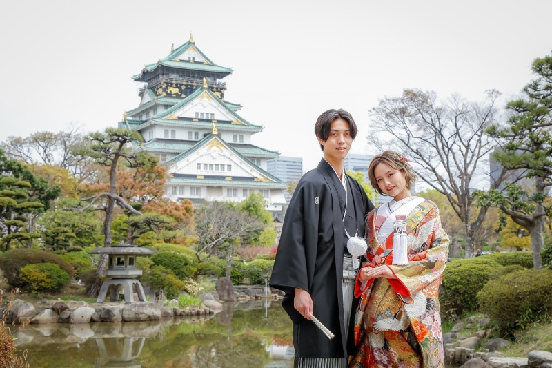 【直前割】先着20組様3月25日までの撮影　大阪城公園で撮影和装衣裳1着（差額無し）・撮影データ130枚付