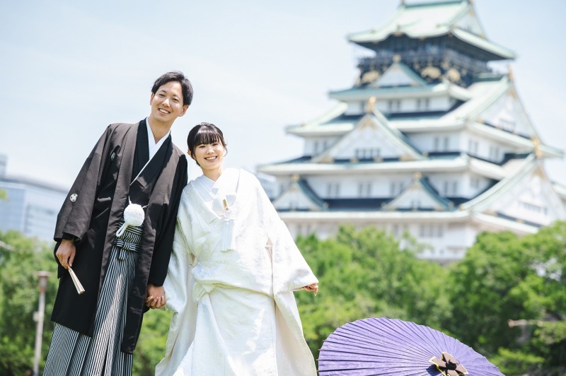 【新緑割り】先着20組様5月10日までの撮影　大阪城公園で撮影和装衣裳1着（差額無し）・撮影データ130枚付