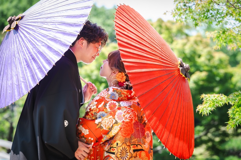 イチ押し!11/25迄の撮影★衣裳2着着て【大仙公園日本庭園とスタジオで撮影】ロケ付スタジオ弐点プラン・データ150枚付