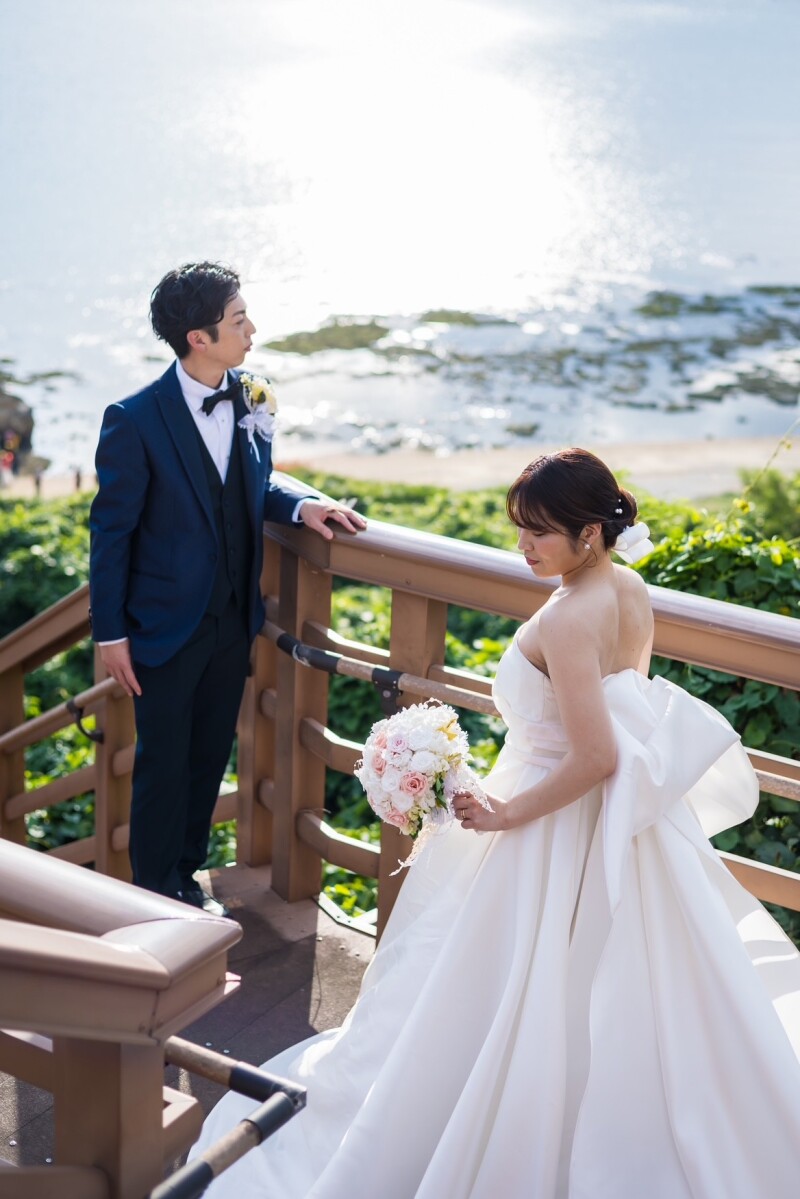 海を眺めながらの撮影☆