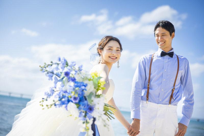 ☆人気のビーチ撮影付き☆宿泊・お食事・撮影(ホテル内、ウミカジテラス、ビーチ)・ヘアメイク・ドレス全て含んだフォトプラン