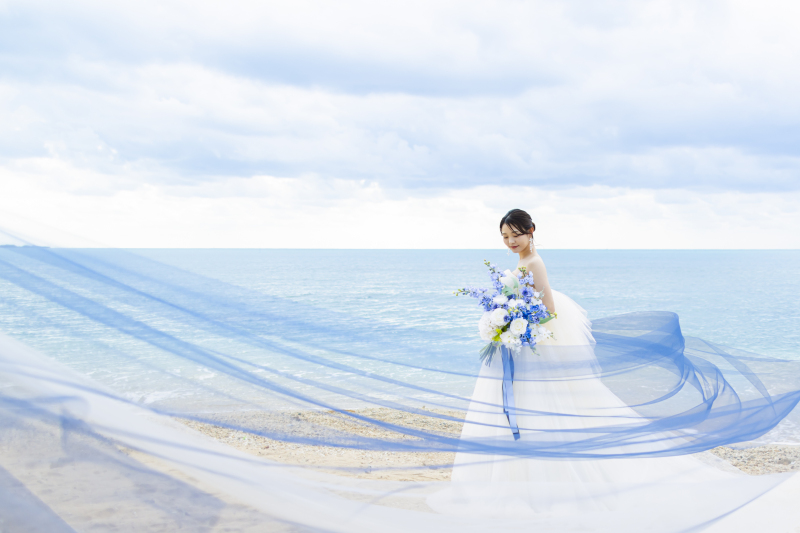 ☆人気のビーチ撮影付き☆宿泊・お食事・撮影(ホテル内、ウミカジテラス、ビーチ)・ヘアメイク・ドレス全て含んだフォトプラン
