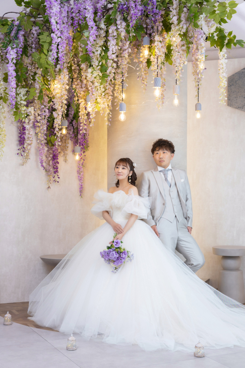 藤の花に囲まれて・・・