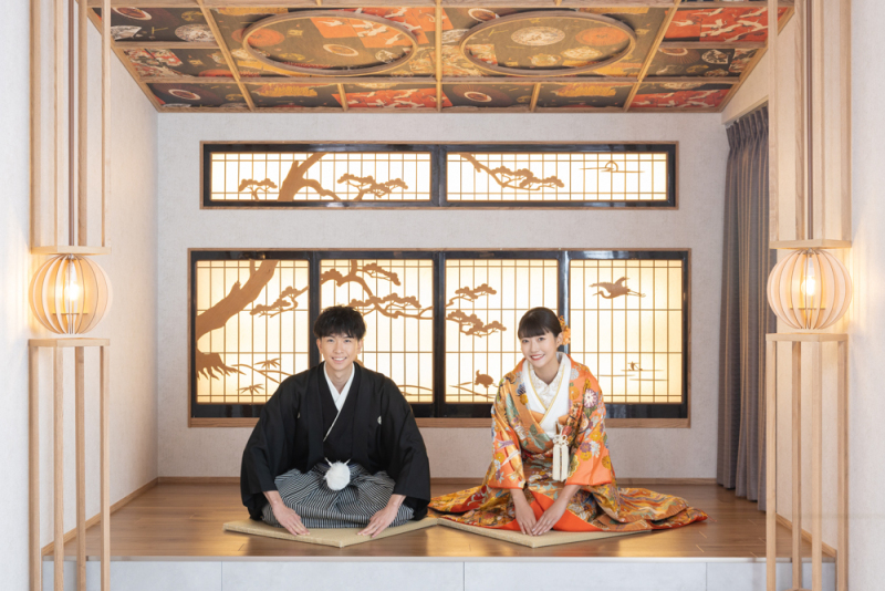 和装洋装スタジオ撮影