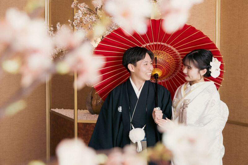 桜に囲まれて…♡