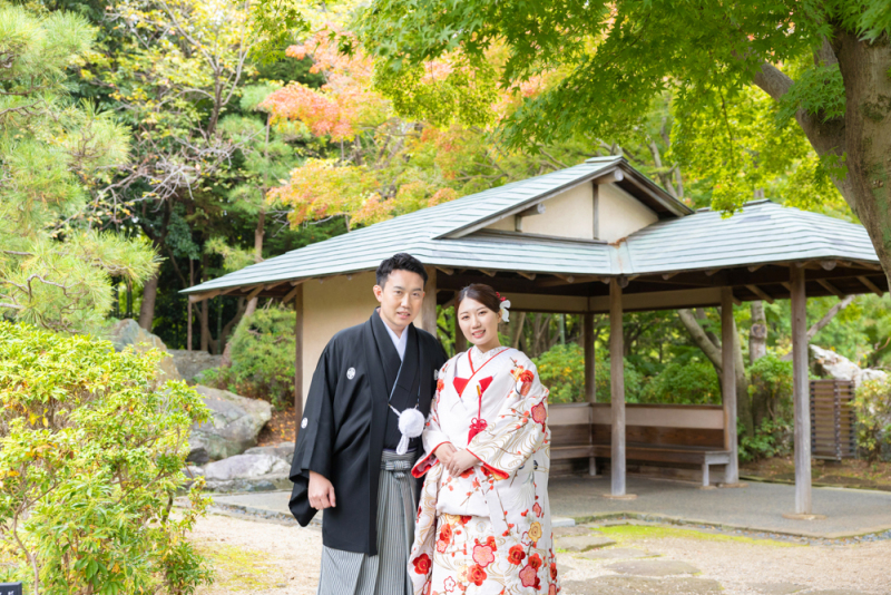 色付き始めた紅葉も