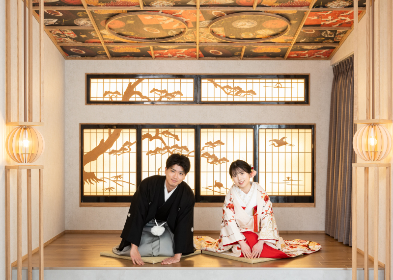 和装洋装スタジオ撮影