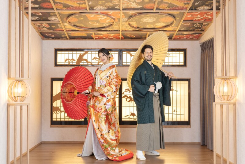 定番の和室の背景 × 和傘 ☆彡