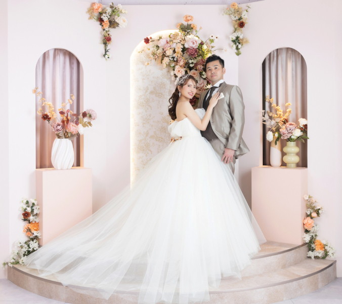 ドレスの良さを活かす《流しトレーン》カット