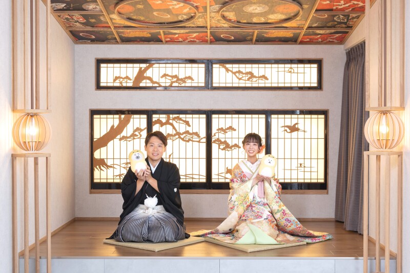 和装洋装スタジオ撮影