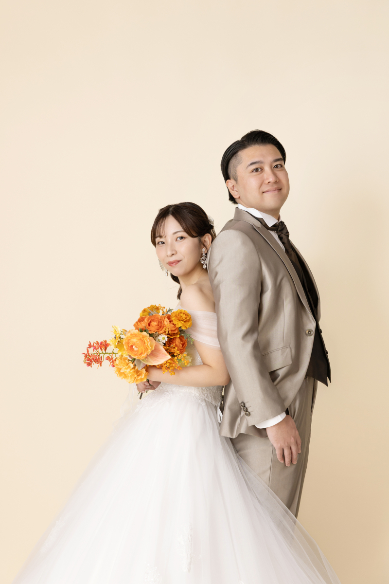 背中合わせショット