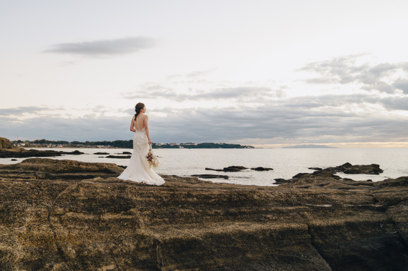 【城ヶ島】ソロウェディングプラン:ドレス2着