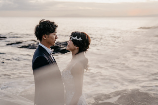 【城ヶ島：前撮りパックプラン】結婚式で使えるオープニングムービー&ウェルカムボードが付いてくる！！