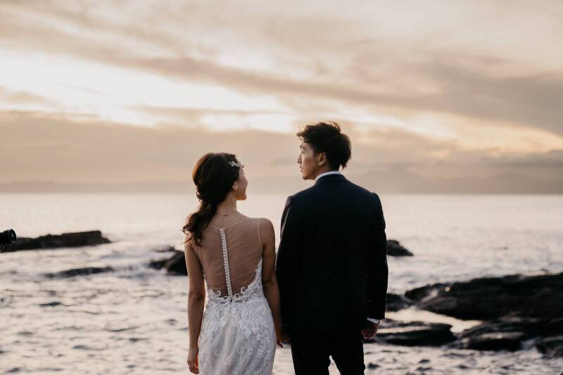 【城ヶ島:前撮りパックプラン】結婚式で使えるオープニングムービー&ウェルカムボード付きプラン