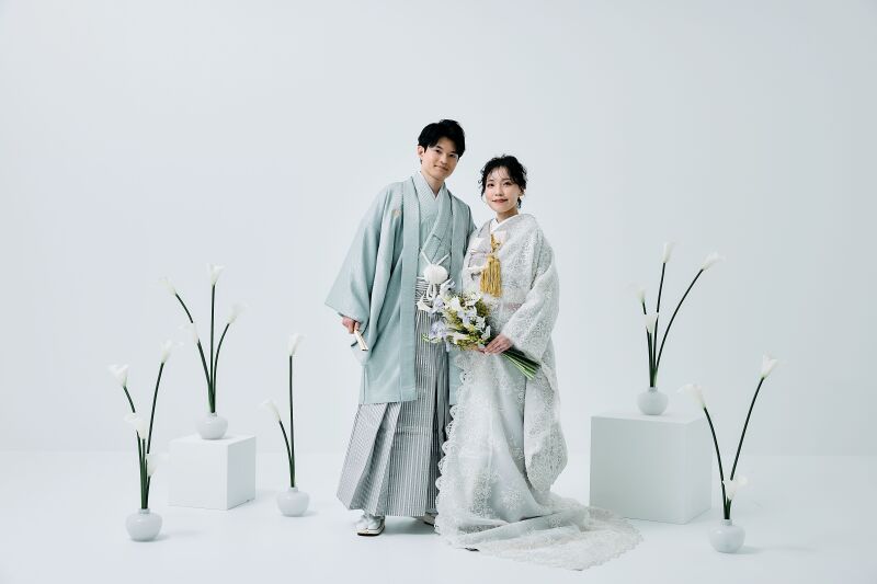 【通年プラン】ドレス+着物 洋装&和装2着スタジオ撮影プラン 撮影150カット+納品データ50カット/レタッチ&美肌補正付き