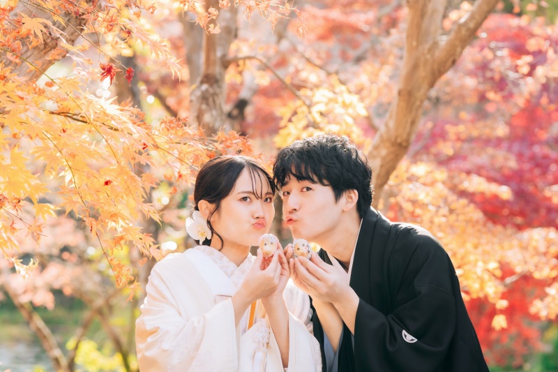 秋色に包まれて、遊び心もそのままに