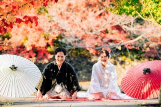 【秋の紅葉前撮り】京都和装１点・滋賀和装1点プラン