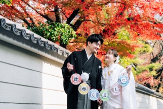 【秋の紅葉前撮り】京都和装2点・ロケーション２箇所